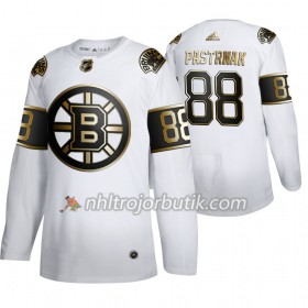 Män Ishockey Boston Bruins tröja David Pastrnak 88 Adidas 2019-20 Golden Edition Vit Authentic